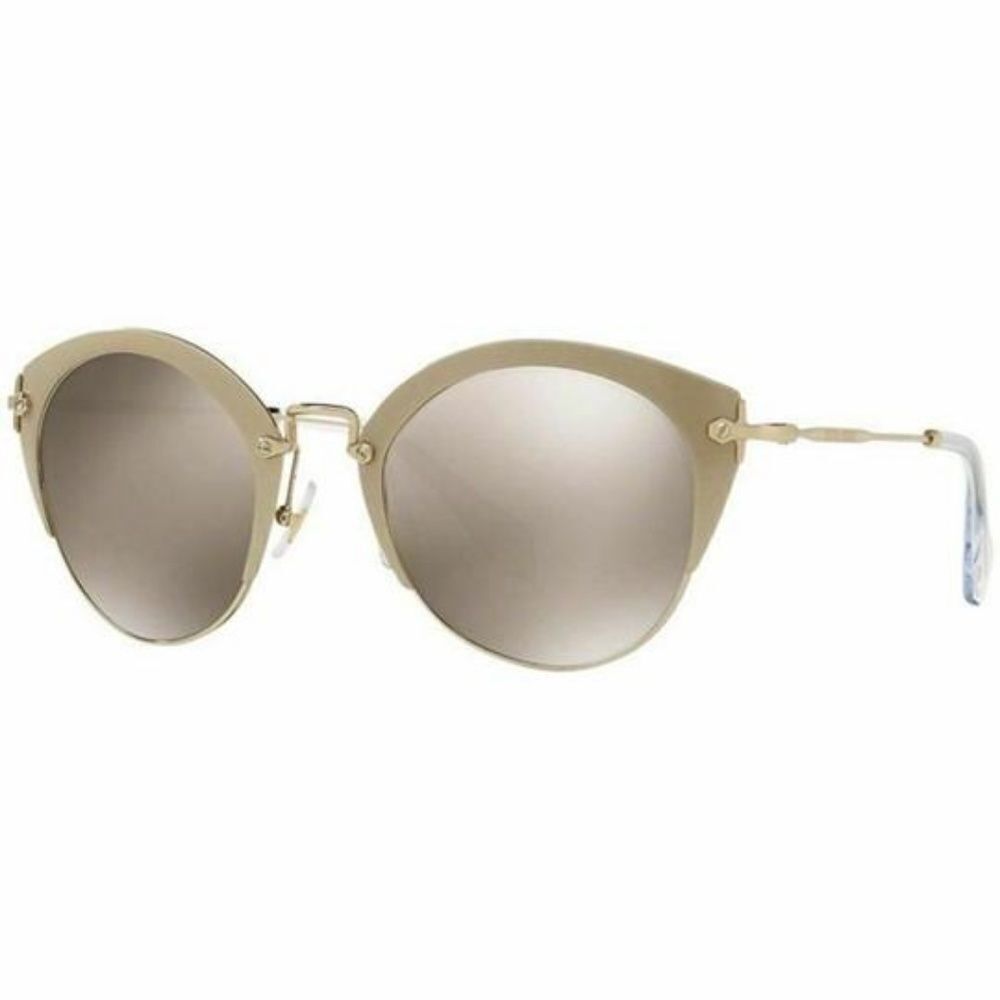 Miu Miu Round Sunglasess W/Brown Gold Mirror Lens